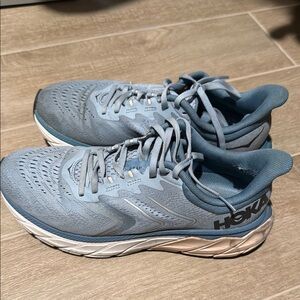 Hoka Blue Athletic Shoes with Breathable Mesh and Cushioned Midsole